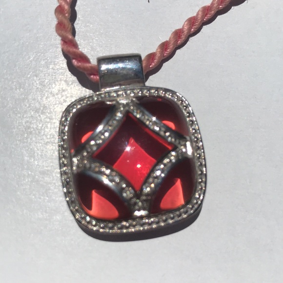 Angelique De Paris Pink Glass/Silver/White Topaz - Picture 3 of 10